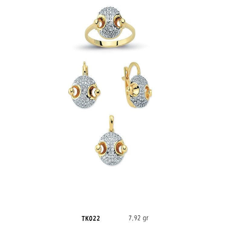 Beelo Gold 14K Altın Üçlü Set BGTKH022