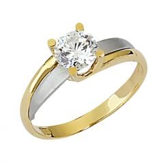 Beelo Gold 14K Altın Tek Taş Yüzük YTT036