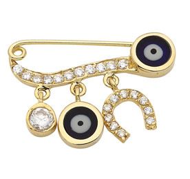 Beelo Gold 14K Altın Nal Çocuk Yaka İğne BGİGN020