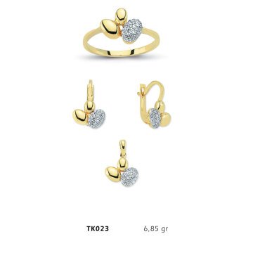 Beelo Gold 14K Altın Üçlü Set BGTKH023