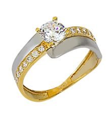 Beelo Gold 14K Altın Tek Taş Yüzük YTT037