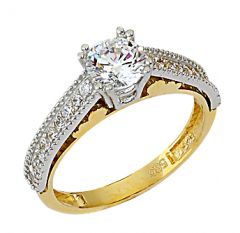 Beelo Gold 14K Altın Tek Taş Yüzük YTT038