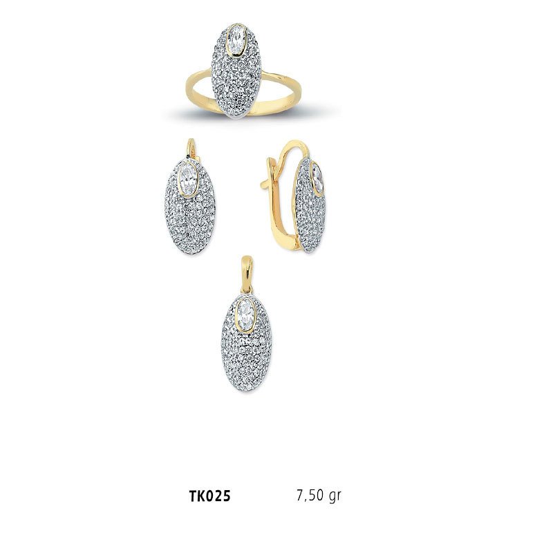 Beelo Gold 14K Altın Üçlü Set BGTKH025