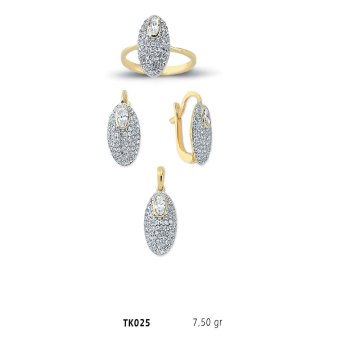 Beelo Gold 14K Altın Üçlü Set BGTKH025