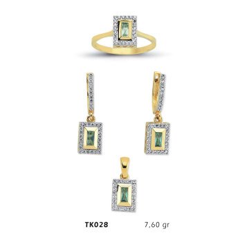 Beelo Gold 14K Altın Üçlü Set BGTKH028
