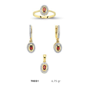 Beelo Gold 14K Altın Üçlü Set BGTKH031
