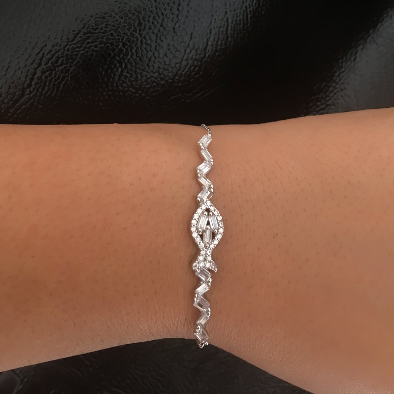 Beelo Silver 925K Gümüş Baget  Bileklik