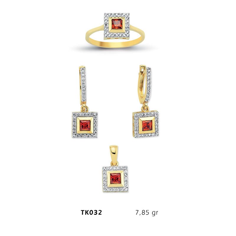 Beelo Gold 14K Altın Üçlü Set BGTKH032