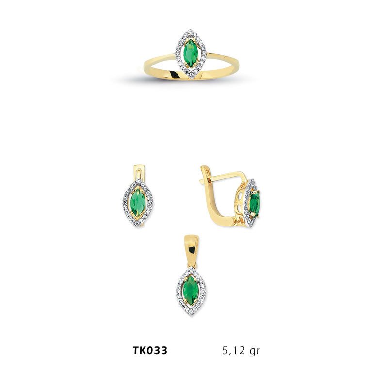 Beelo Gold 14K Altın Üçlü Set BGTKH033