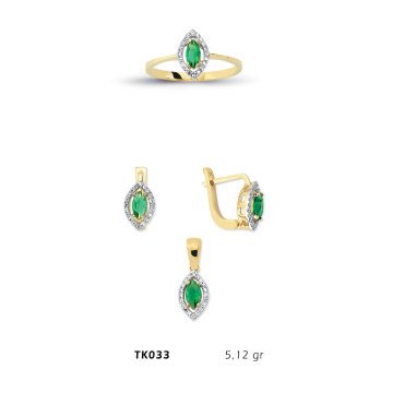 Beelo Gold 14K Altın Üçlü Set BGTKH033