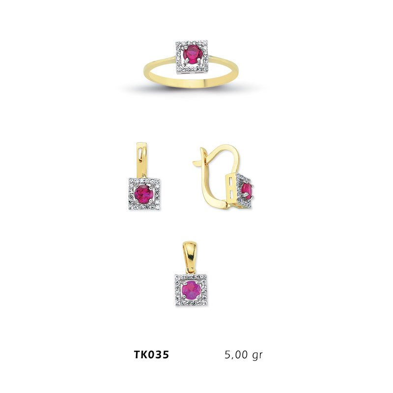 Beelo Gold 14K Altın Üçlü Set BGTKH035