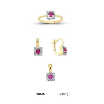 Beelo Gold 14K Altın Üçlü Set BGTKH035