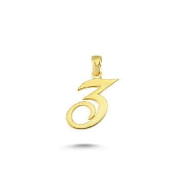 Beelo Gold 14K Altın Z Harfi Tasarım Kolye Ucu