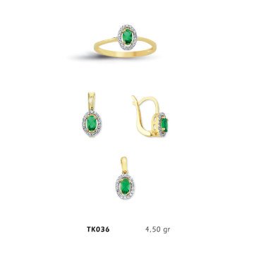 Beelo Gold 14K Altın Üçlü Set BGTKH036