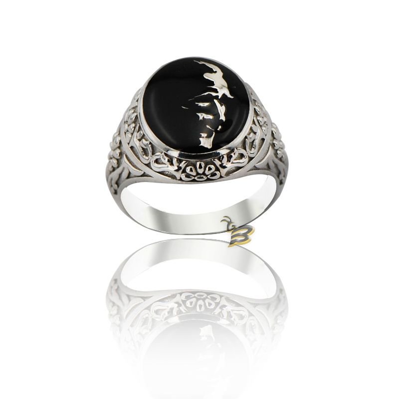 Beelo Silver Gümüş Mustafa Kemal Atatürk Erkek Yüzük