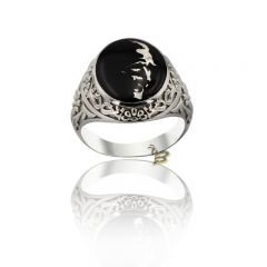 Beelo Silver Gümüş Mustafa Kemal Atatürk Erkek Yüzük