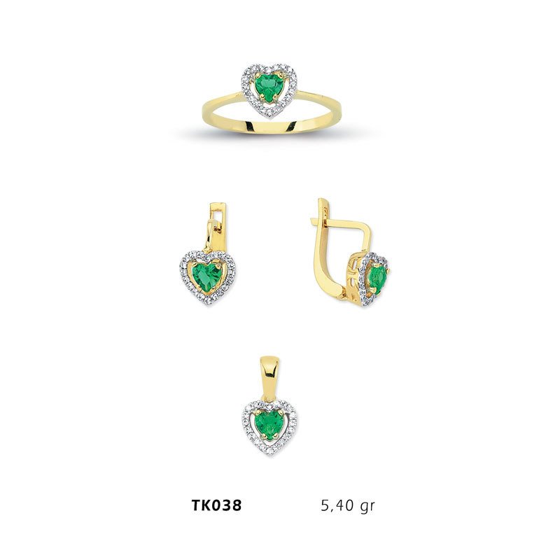 Beelo Gold 14K Altın Üçlü Set BGTKH038
