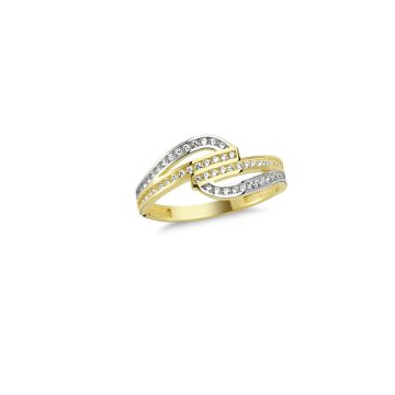 Beelo Gold 14K Altın Tasarım Taşlı Yüzük