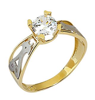 Beelo Gold 14K Altın Tek Taş Yüzük YTT057