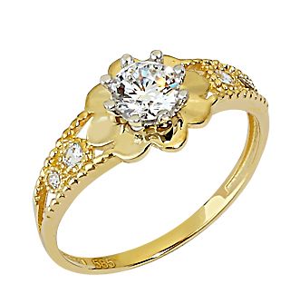 Beelo Gold 14K Altın Tek Taş Yüzük YTT058