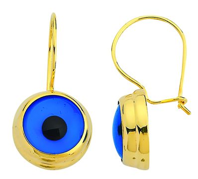 Beelo Gold 14K Altın Nazar Küpe