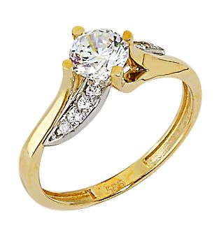 Beelo Gold 14K Altın Tek Taş Yüzük YTT062