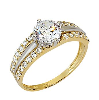 Beelo Gold 14K Altın Tek Taş Yüzük YTT063