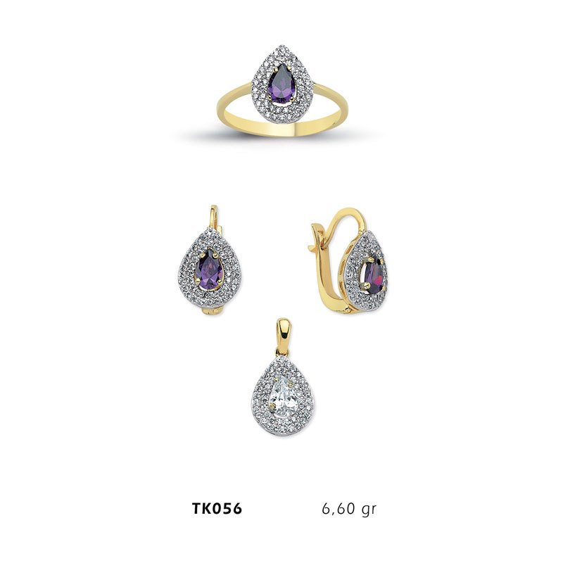 Beelo Gold 14K Altın Üçlü Set BGTKH056