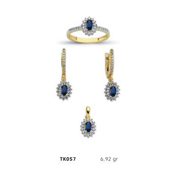 Beelo Gold 14K Altın Üçlü Set BGTKH057