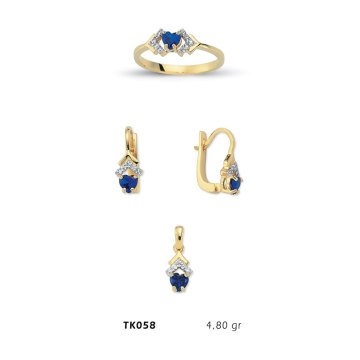 Beelo Gold 14K Altın Üçlü Set BGTKH058