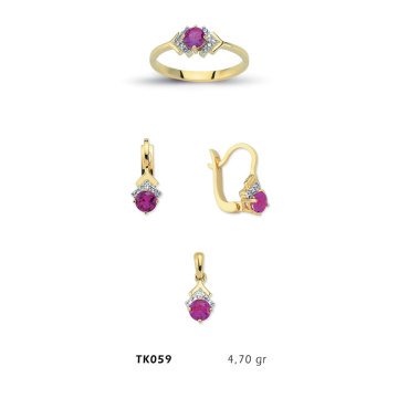 Beelo Gold 14K Altın Üçlü Set BGTKH059
