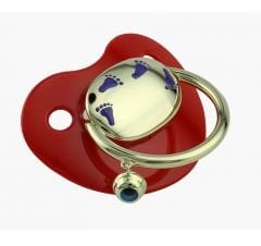 Beelo Gold 14K Altın Ayak İzi Bebek Nazar Emzik BGCEMZ125