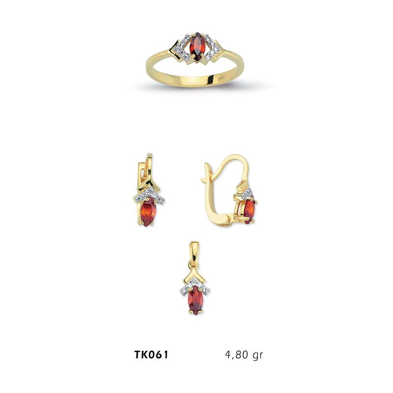 Beelo Gold 14K Altın Üçlü Set BGTKH061