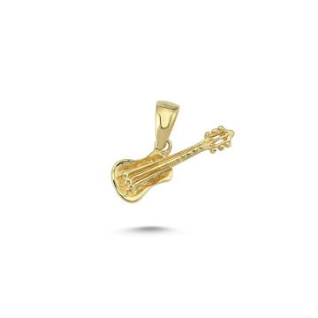 Beelo Gold 14K Altın Gitar Kolye Ucu