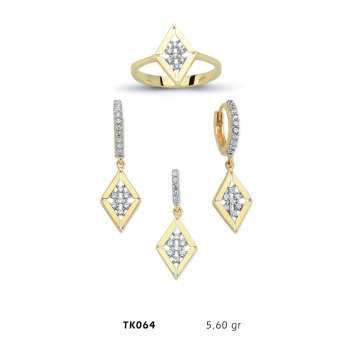 Beelo Gold 14K Altın Üçlü Set BGTKH064