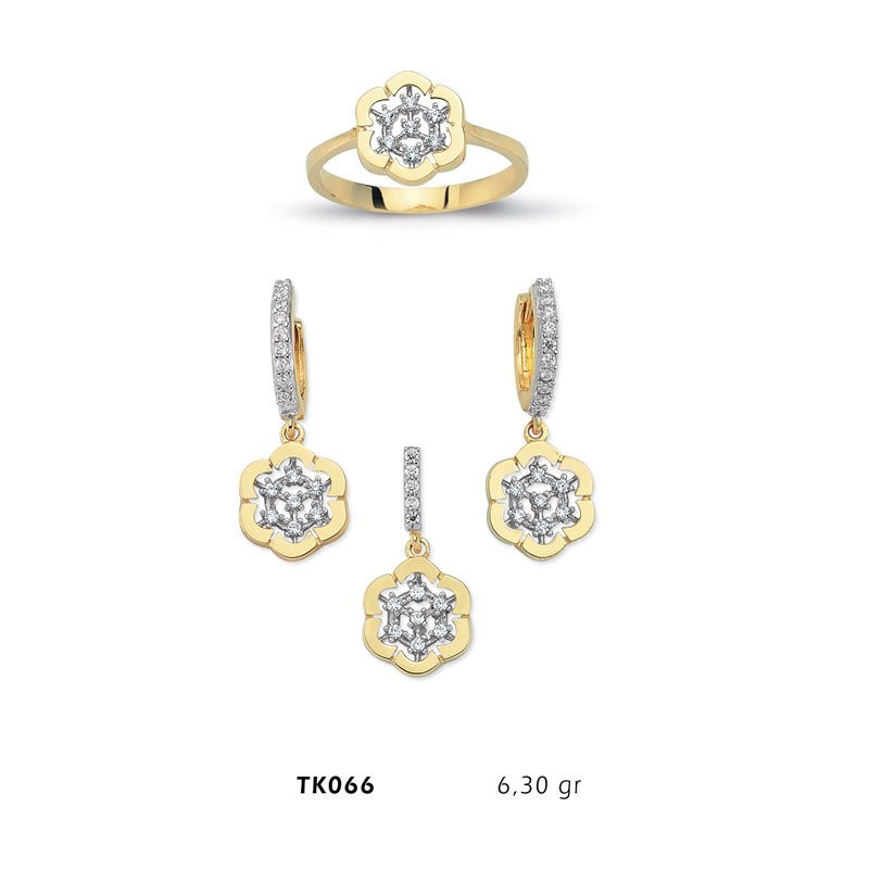 Beelo Gold 14K Altın Üçlü Set BGTKH066