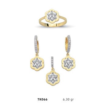 Beelo Gold 14K Altın Üçlü Set BGTKH066