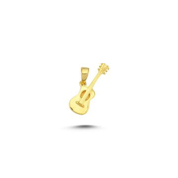 Beelo Gold 14K Altın Gitar Özel Tasarım Kolye Ucu
