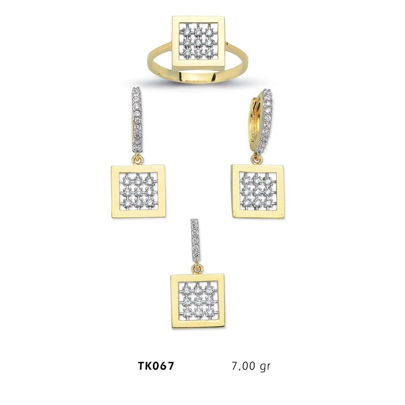 Beelo Gold 14K Altın Üçlü Set BGTKH067