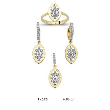 Beelo Gold 14K Altın Üçlü Set BGTKH070