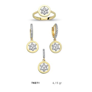 Beelo Gold 14K Altın Üçlü Set BGTKH071