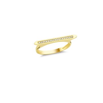 Beelo Gold 14K Altın Tasarım Taşlı Yüzük