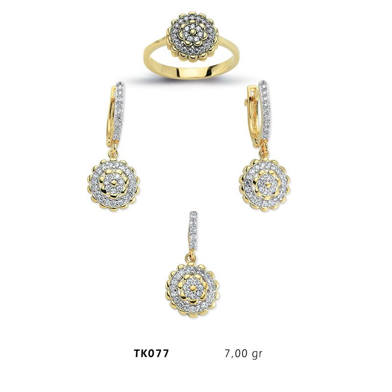 Beelo Gold 14K Altın Üçlü Set BGTKH077
