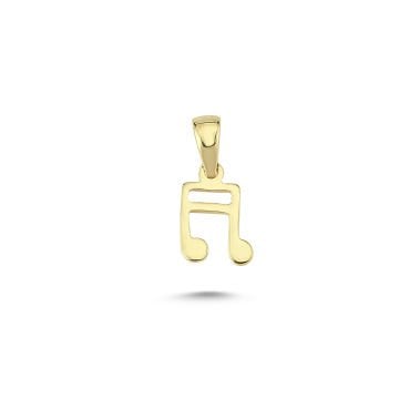 Beelo Gold 14K Altın Muzik Notası Kolye Ucu