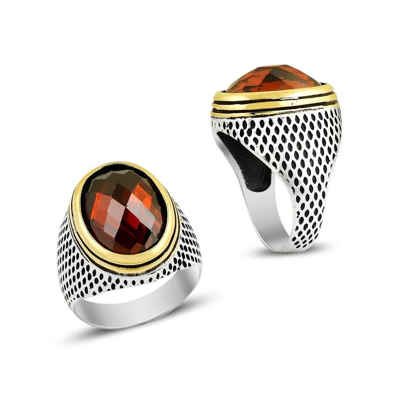 Beelo Silver 925K Gümüş Zirkon Erkek Yüzük