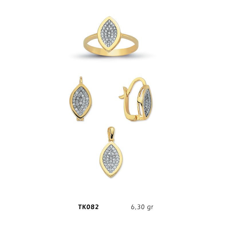 Beelo Gold 14K Altın Üçlü Set BGTKH082