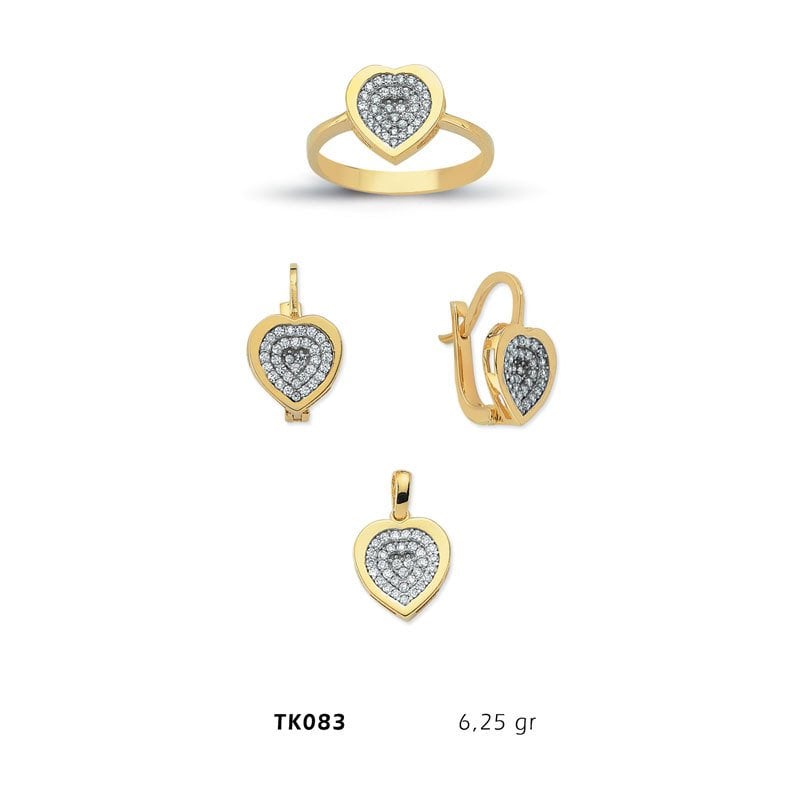 Beelo Gold 14K Altın Üçlü Set BGTKH083