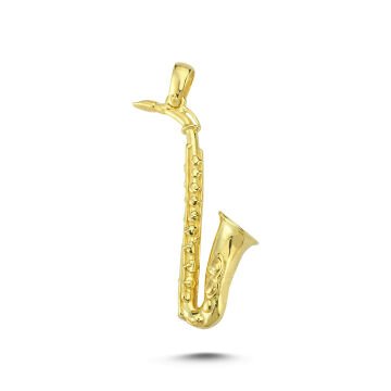 Beelo Gold 14K Altın Saksafon Kolye Ucu