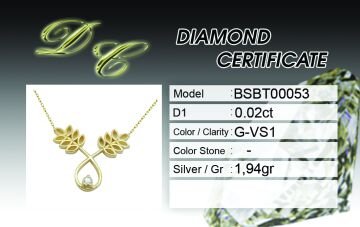 Beelo Silver Pırlanta Bereket Sembolü Gümüş Kolye