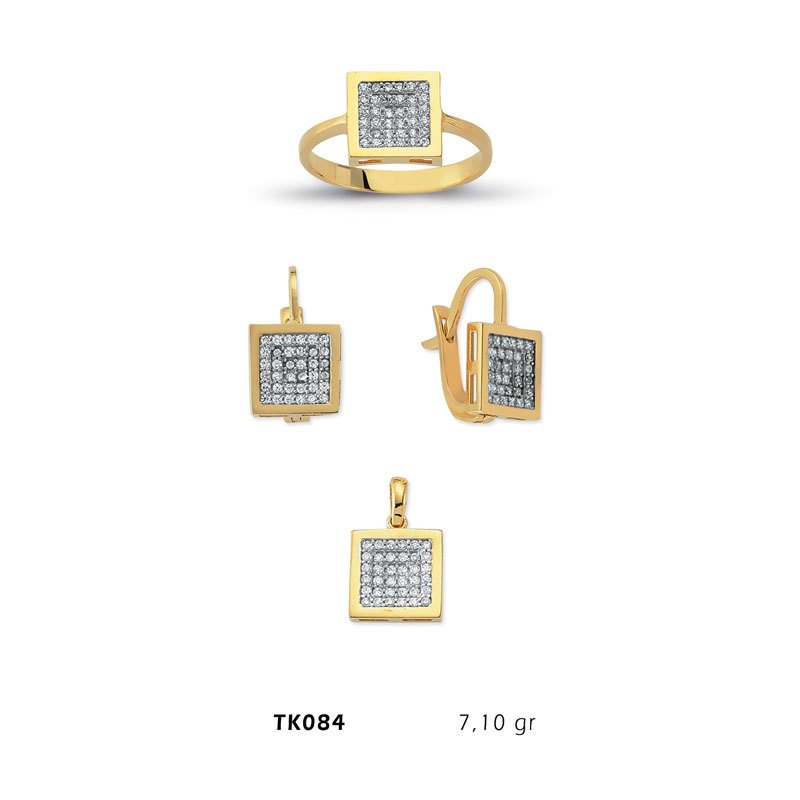 Beelo Gold 14K Altın Üçlü Set BGTKH084